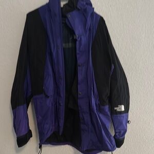 The North Face Black and Purple Raincoat